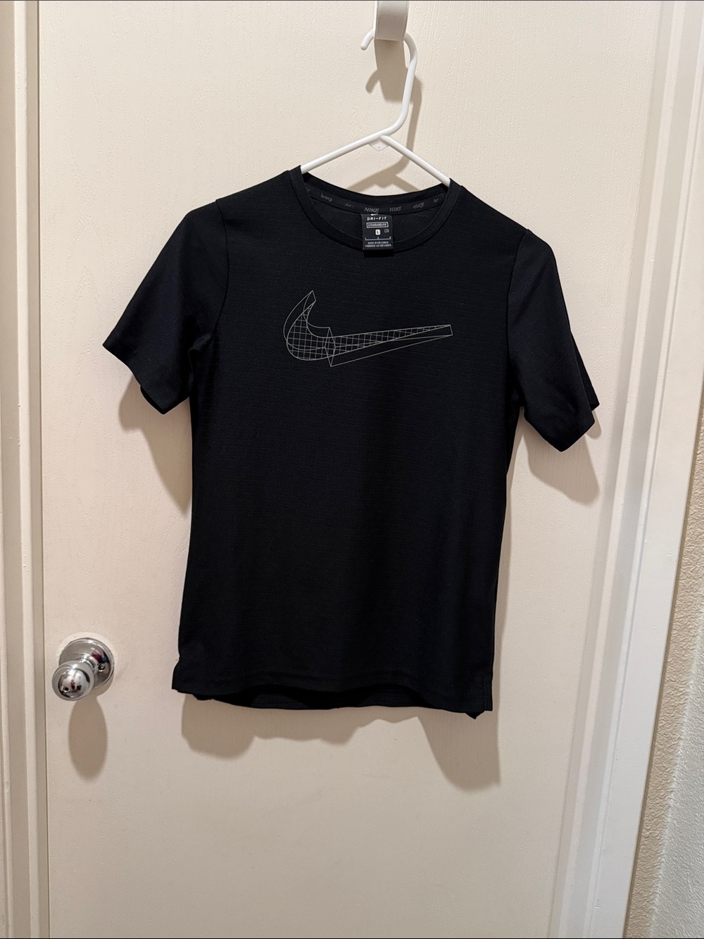 Nike Black Short-Sleeve Swoosh Tee